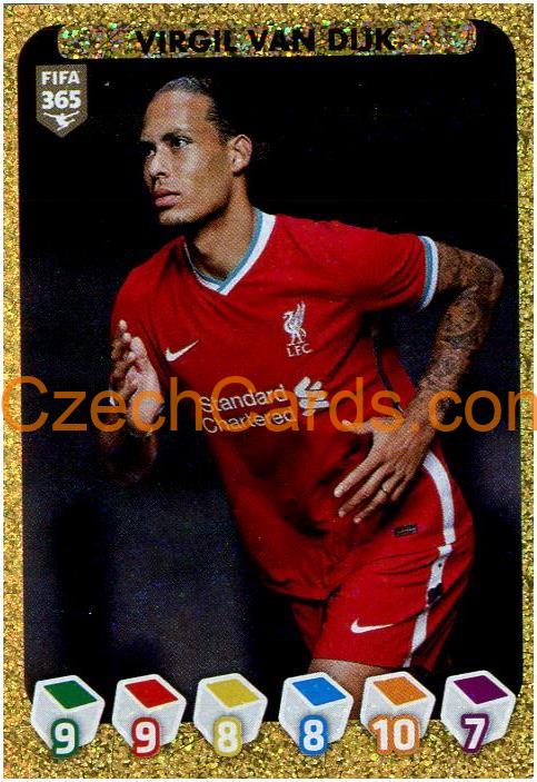 Virgil van Dijk 2021 Panini FIFA 365 Sticker golden frame #72