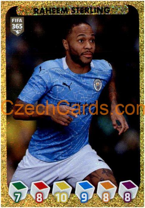Raheem Sterling 2021 Panini FIFA 365 Sticker golden frame #81