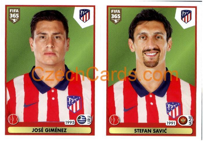 José Giménez - Stefan Savić 2021 Panini FIFA 365 Sticker #92