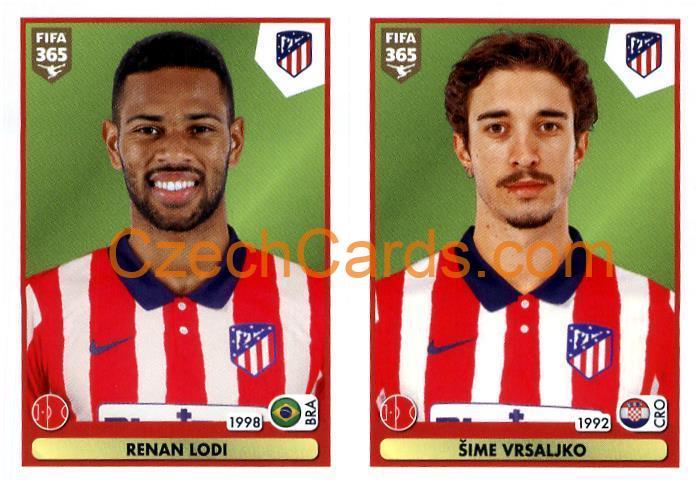 Renan Lodi - Sime Vrsaljko 2021 Panini FIFA 365 Sticker #93