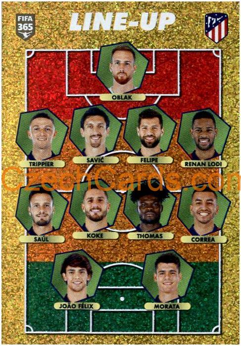 Atlético de Madrid - line-up 2021 Panini FIFA 365 Sticker shiny #98