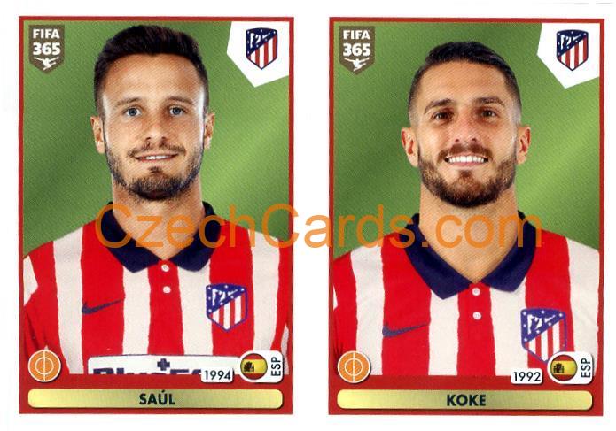 Saúl - Koke 2021 Panini FIFA 365 Sticker #99