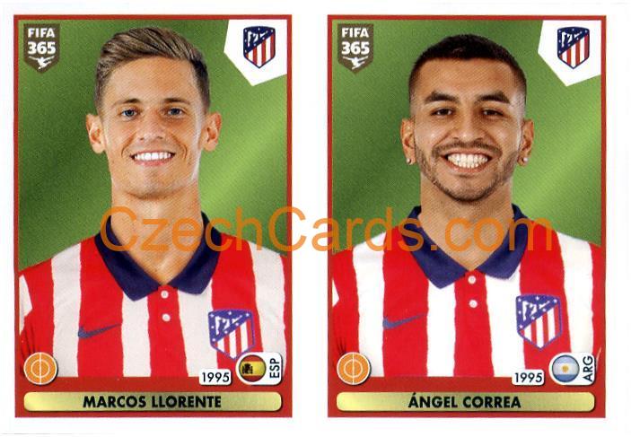 Marcos Llorente - Ángel Correa 2021 Panini FIFA 365 Sticker #101
