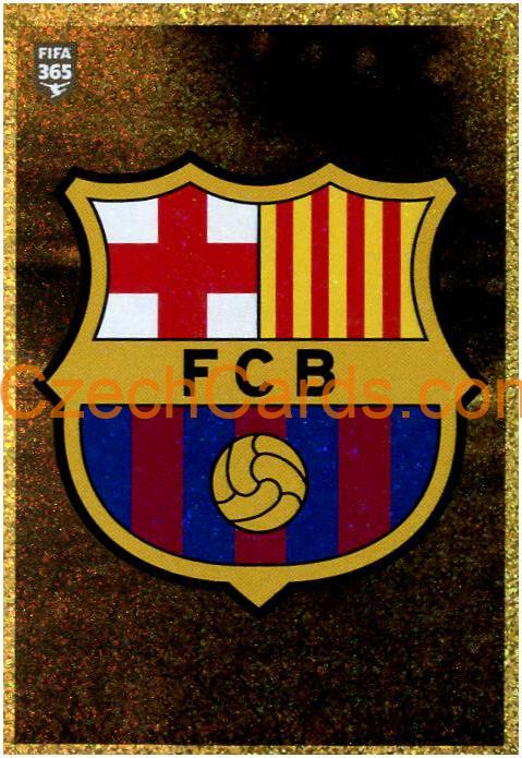 FC Barcelona Logo 2021 Panini FIFA 365 Sticker shiny #104