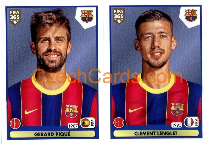Gerard Piqué - Clément Lenglet 2021 Panini FIFA 365 Sticker #107