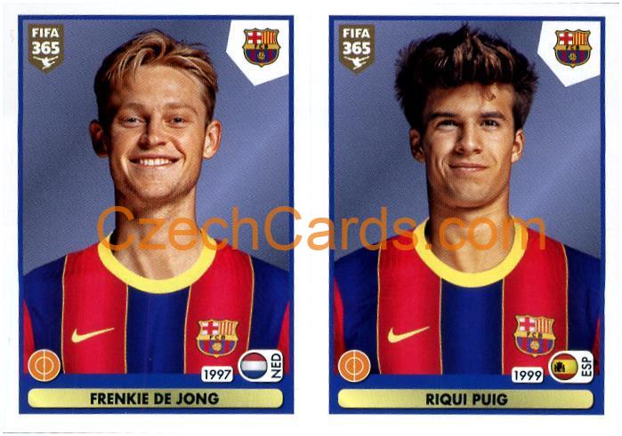 Frenkie de Jong - Riqui Puig 2021 Panini FIFA 365 Sticker #114