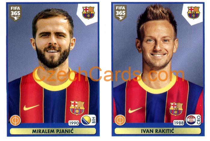 Miralem Pjanić - Ivan Rakitić 2021 Panini FIFA 365 Sticker #115