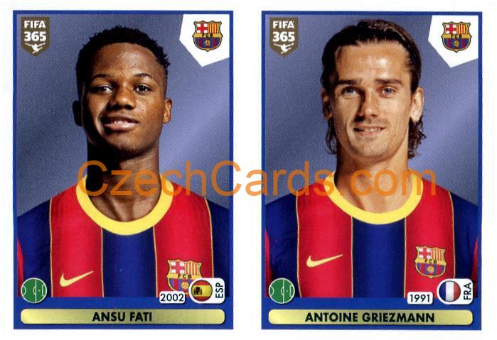 Ansu Fati - Antoine Griezmann 2021 Panini FIFA 365 Sticker #117