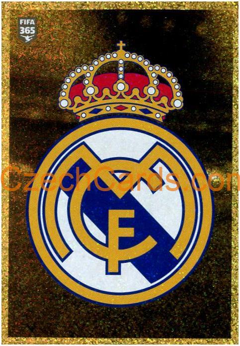 Real Madrid C.F. Logo 2021 Panini FIFA 365 Sticker shiny #119