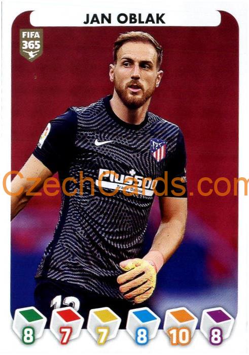 Jan Oblak 2021 Panini FIFA 365 Sticker #134