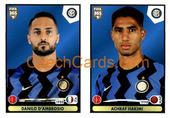 Danilo D'Ambrosio - Achraf Hakimi 2021 Panini FIFA 365 Sticker #220