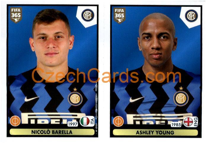 Nicolò Barella - Ashley Young 2021 Panini FIFA 365 Sticker #226