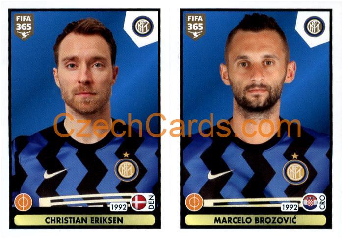 Christian Eriksen - Marcelo Brozović 2021 Panini FIFA 365 Sticker #227