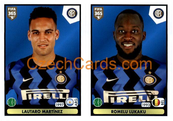 Lautaro Martínez - Romelu Lukaku 2021 Panini FIFA 365 Sticker #229