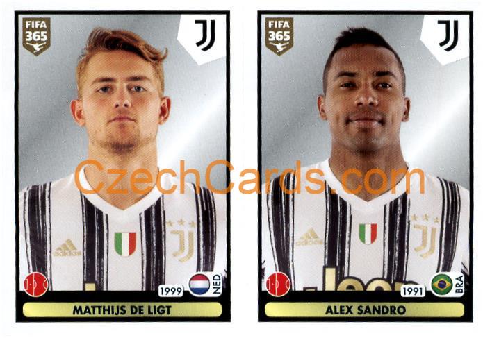 Matthijs de Ligt - Alex Sandro 2021 Panini FIFA 365 Sticker #234