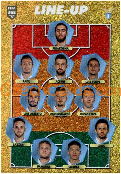 SS Lazio - line-up 2021 Panini FIFA 365 Sticker shiny #254