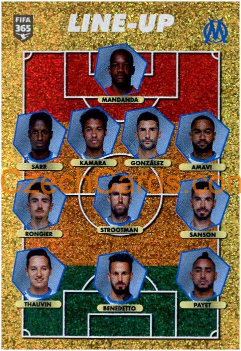 Olympique de Marseille - line-up 2021 Panini FIFA 365 Sticker shiny #287