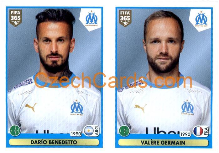 Darío Benedetto - Valère Germain 2021 Panini FIFA 365 Sticker #292