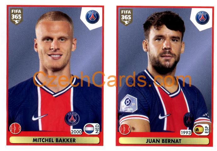 Mitchel Bakker - Juan Bernat 2021 Panini FIFA 365 Sticker #299