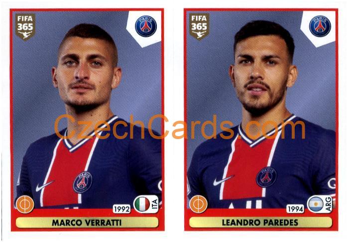 Marco Verratti - Leandro Paredes 2021 Panini FIFA 365 Sticker #303