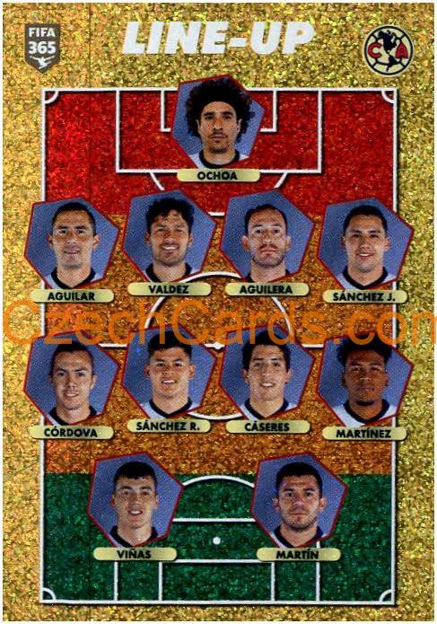 Club América - line-up 2021 Panini FIFA 365 Sticker shiny #380