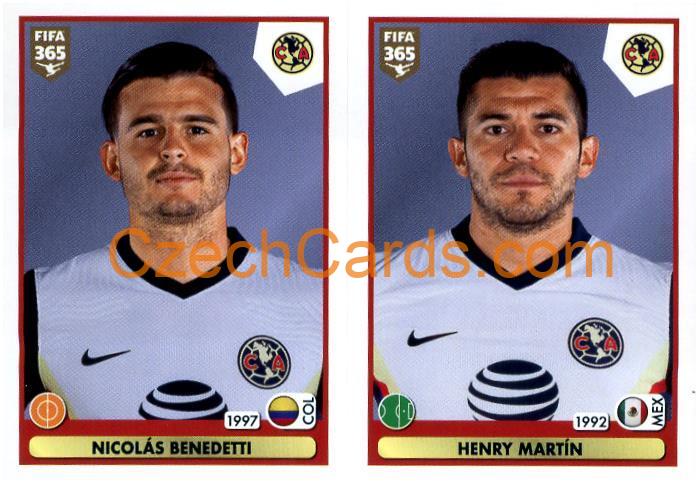 Nicolás Benedetti - Henry Martín 2021 Panini FIFA 365 Sticker #383