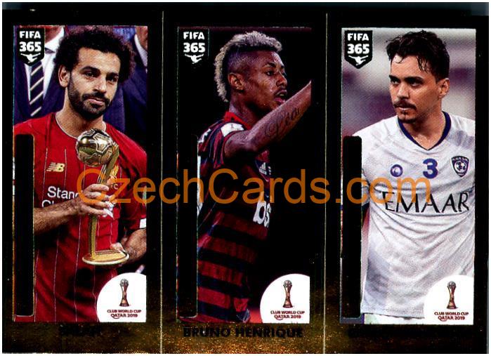 Salah - Henrique - Eduardo Panini FIFA 365 Sticker Golden #446