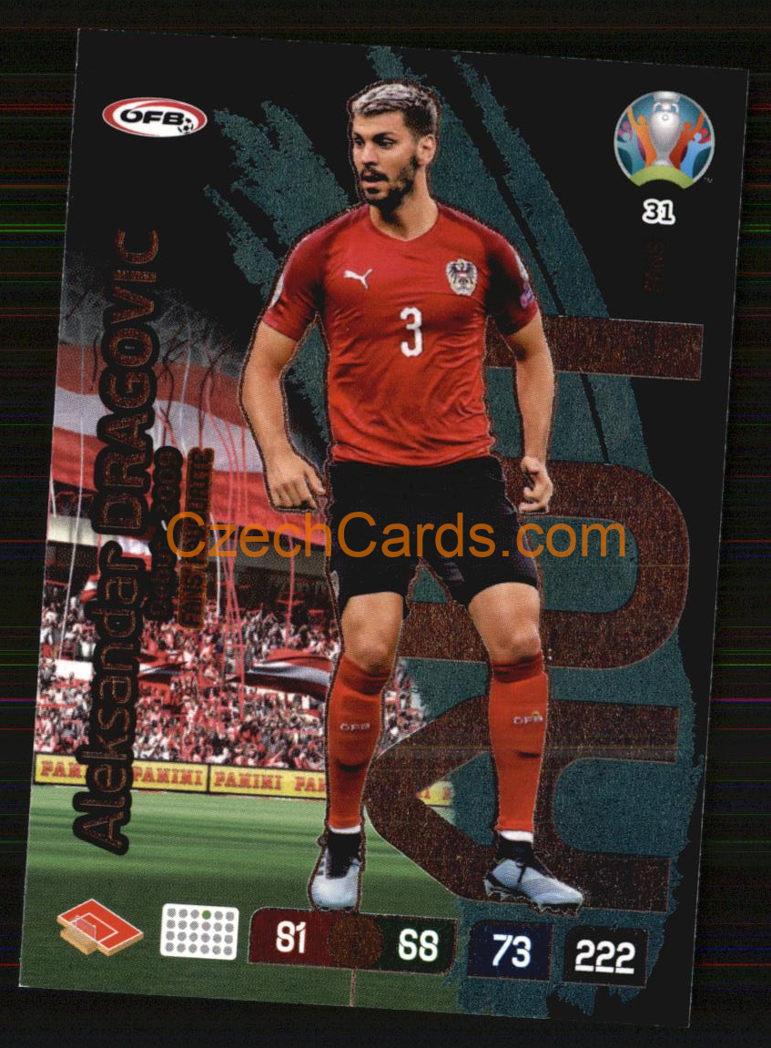 Aleksandar Dragović Panini Adrenalyn EURO 2020 Fans #31