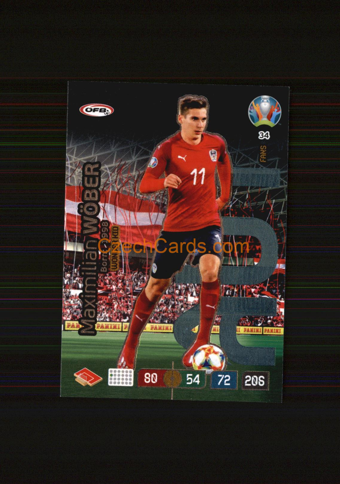 Maximilian Wöber Panini Adrenalyn EURO 2020 Fans #34