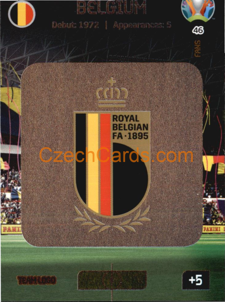 Team Logo Belgium Panini Adrenalyn EURO 2020 #46