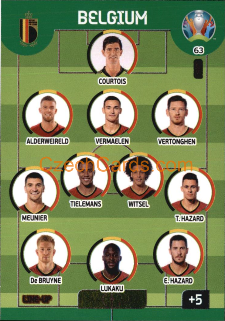 Line-Up Belgium Panini Adrenalyn EURO 2020 #63