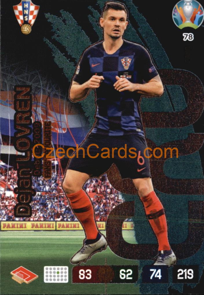 Dejan Lovren Panini Adrenalyn EURO 2020 Fans #78