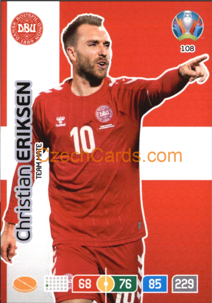 Christian Eriksen Panini Adrenalyn EURO 2020 #108