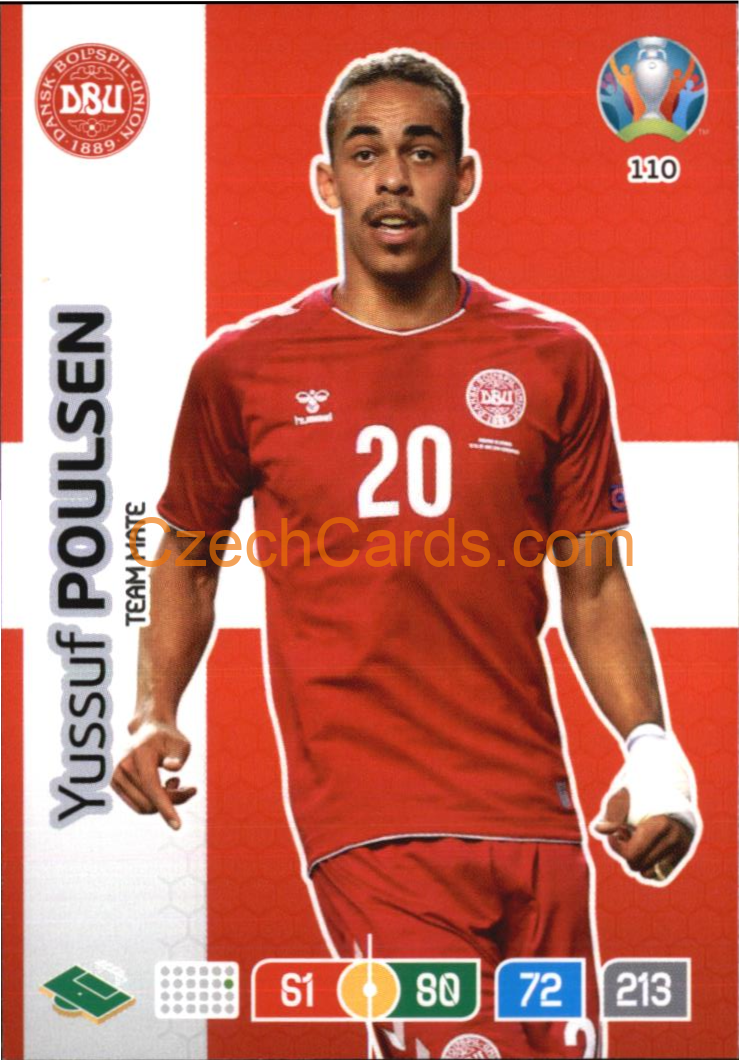 Yussuf Poulsen Panini Adrenalyn EURO 2020 #110