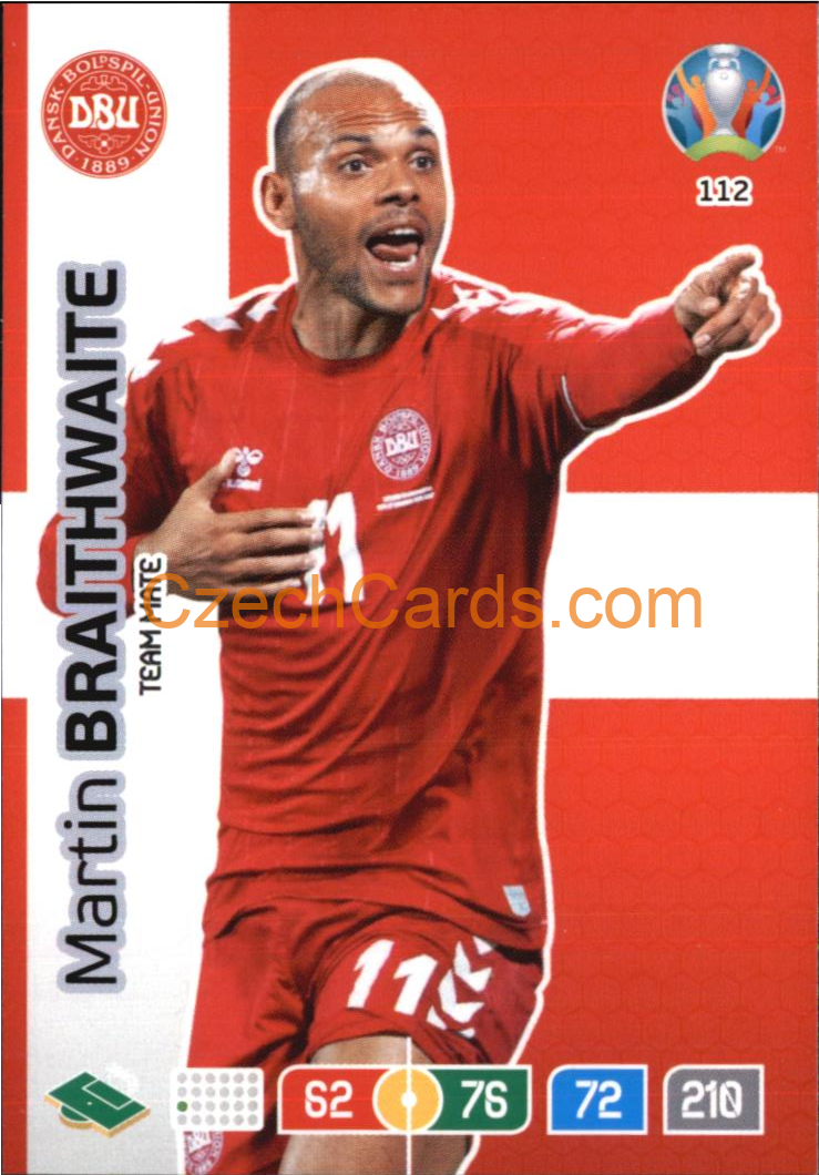 Martin Braithwaite Panini Adrenalyn EURO 2020 #112