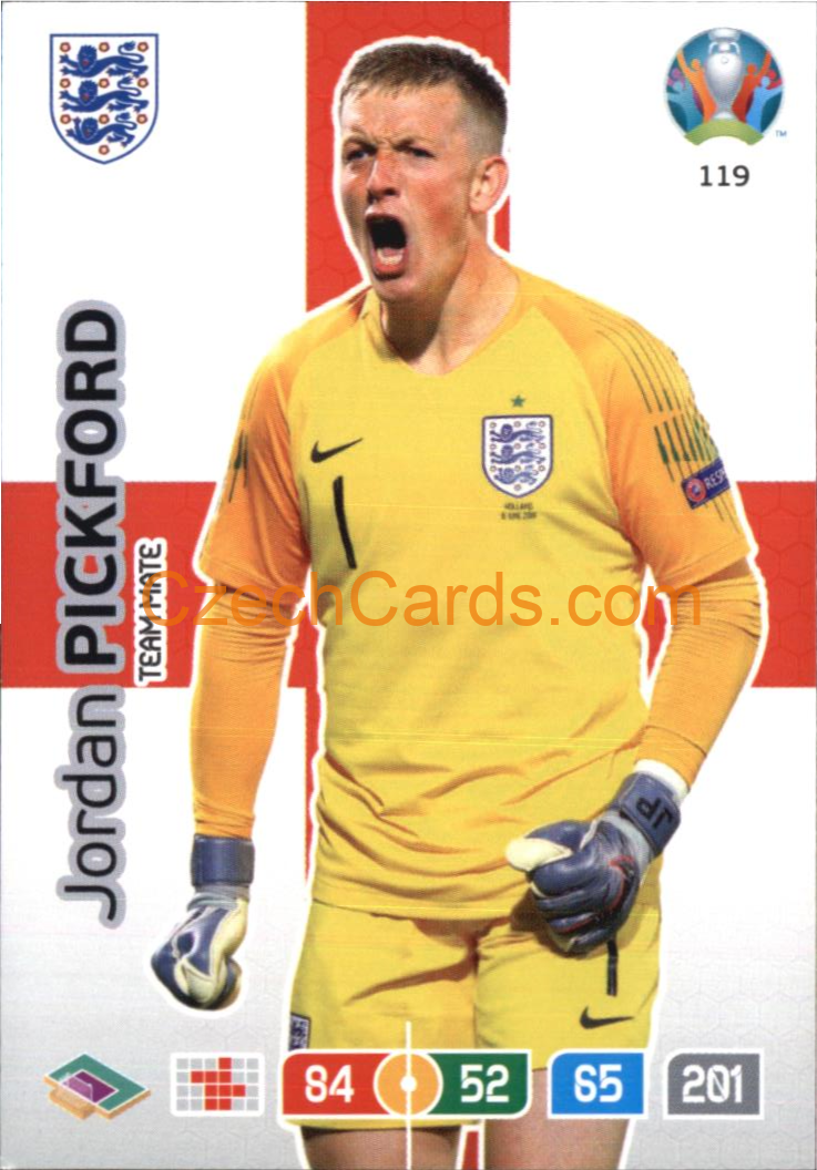Jordan Pickford Panini Adrenalyn EURO 2020 #119