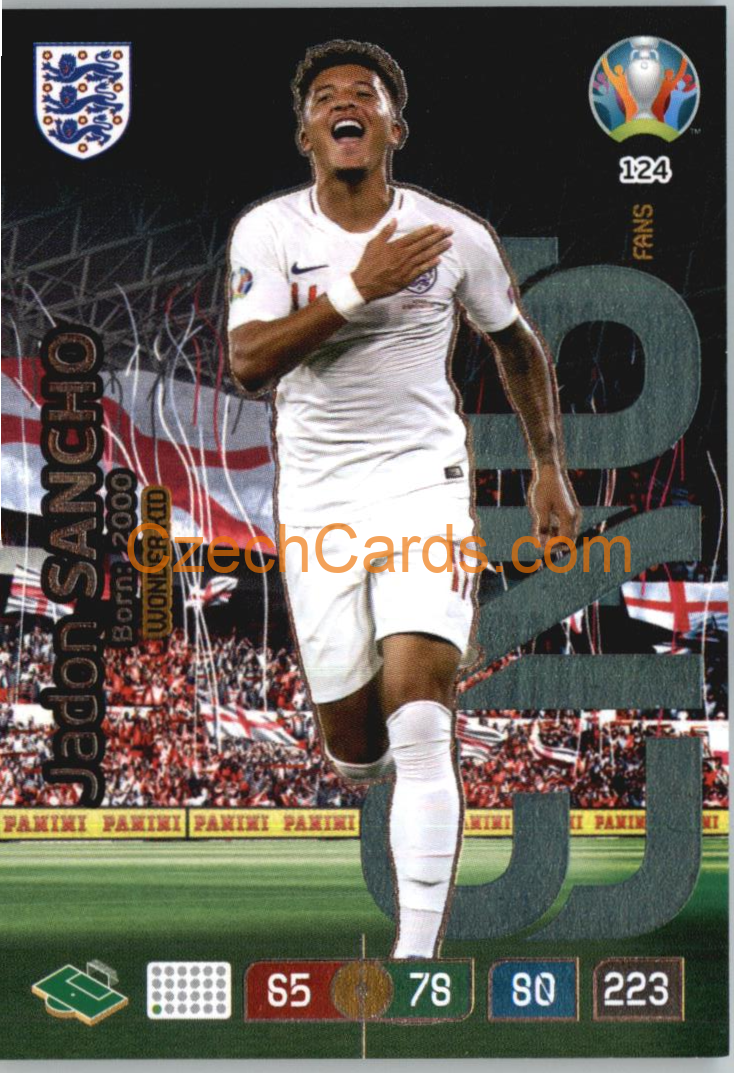 Jadon Sancho Panini Adrenalyn EURO 2020 Fans #124