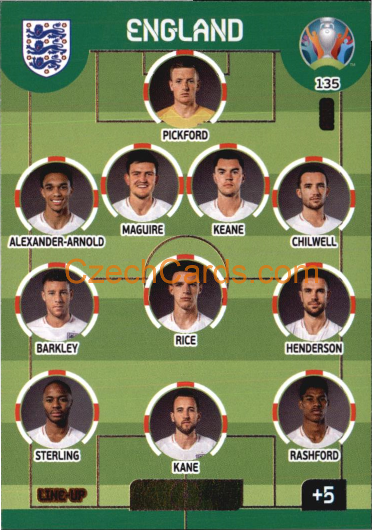 Line-Up England Panini Adrenalyn EURO 2020 #135