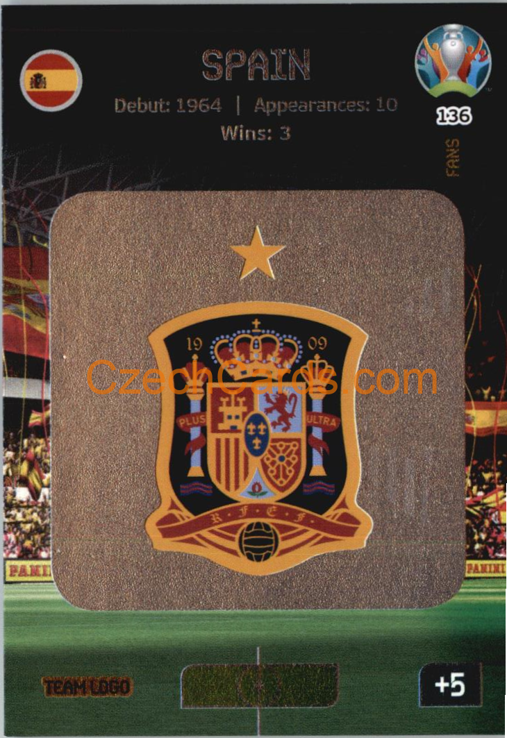 Team Logo Spain Panini Adrenalyn EURO 2020 #136