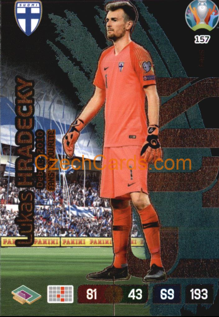 Lukáš Hrádecký Adrenalyn EURO 2020 Fans #157