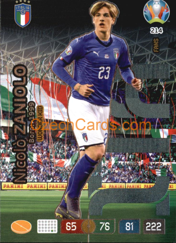Nicolò Zaniolo Adrenalyn EURO 2020 Wonderkid #214