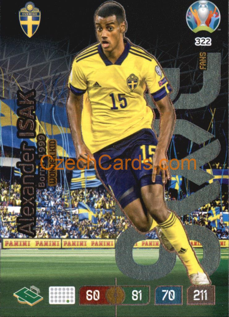 Alexander Isak Adrenalyn EURO 2020 Wonderkid #322