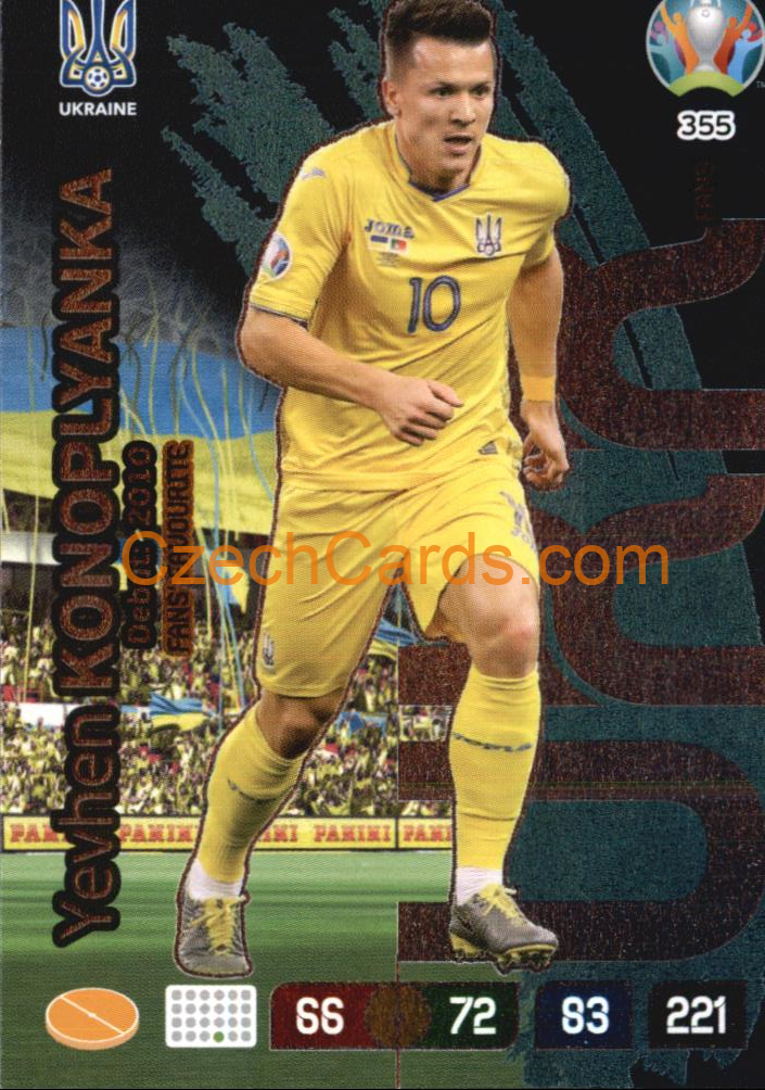 Yevhen Konoplyanka Adrenalyn EURO 2020 Fans #355