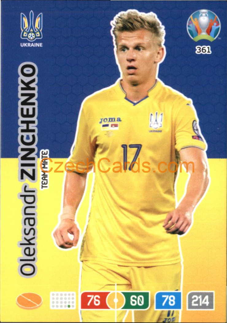 Oleksandr Zinchenko Adrenalyn EURO 2020 #361