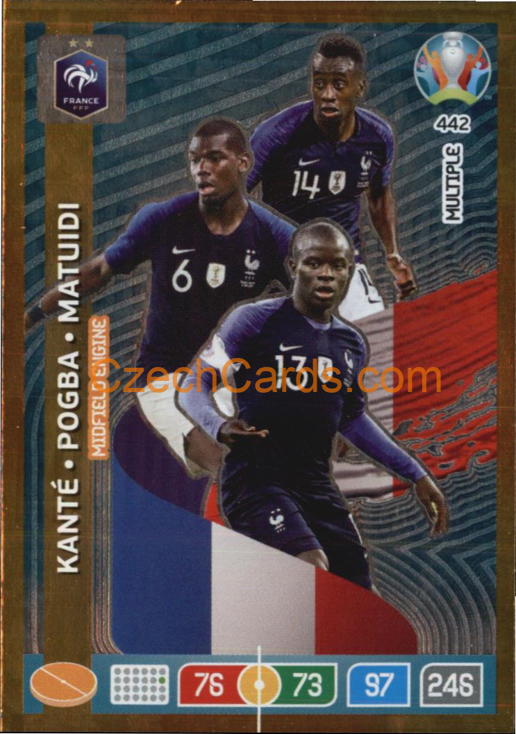 Kanté / Pogba / Matuidi Adrenalyn EURO 2020 MULTIPLE #442