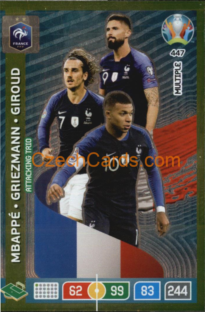Mbappé / Griezmann / Giroud Adrenalyn EURO 2020 MULTIPLE #447