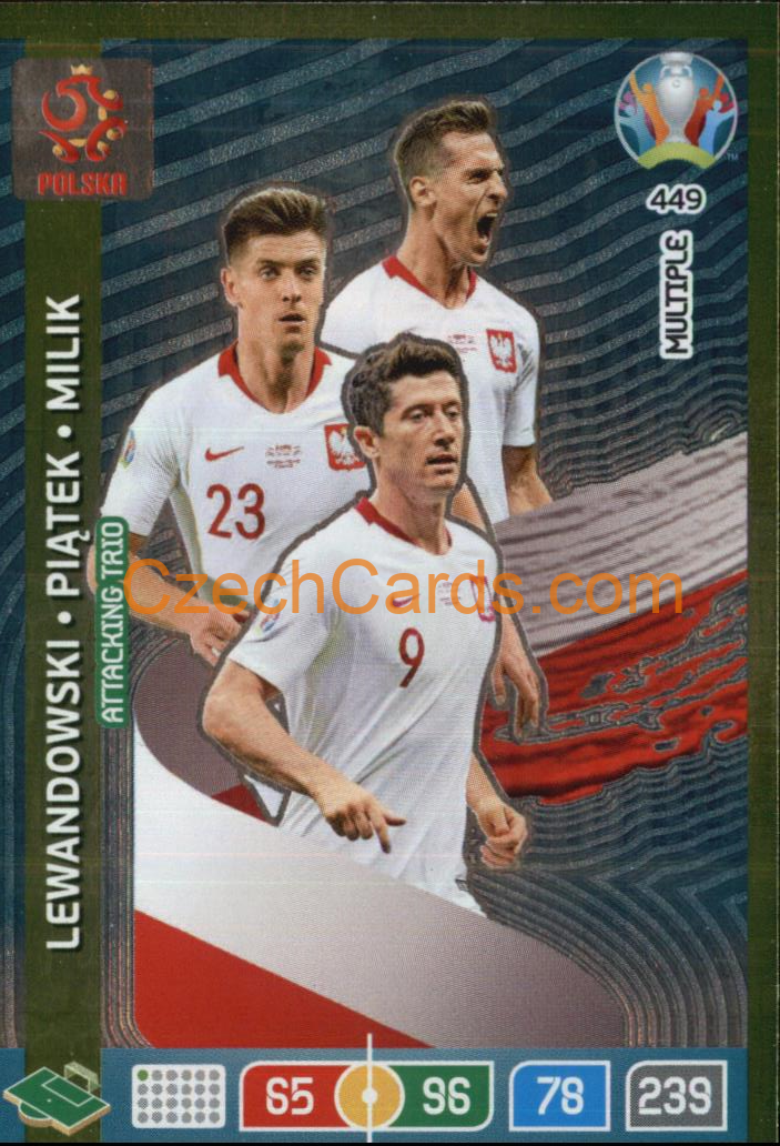 Lewandowski / Piątek / Milik Adrenalyn EURO 2020 MULTIPLE #449