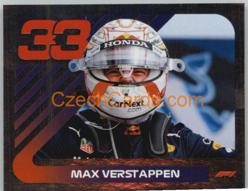 Max Verstappen 2021 Topps Formula 1 sticker foil #34
