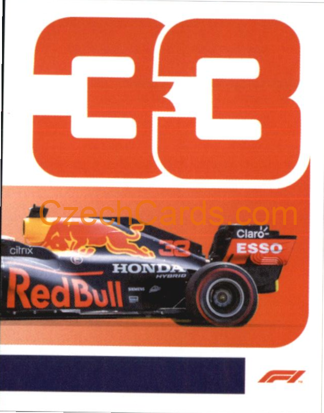 Red Bull Max Verstappen 2/2 2021 Topps Formula 1 sticker #38