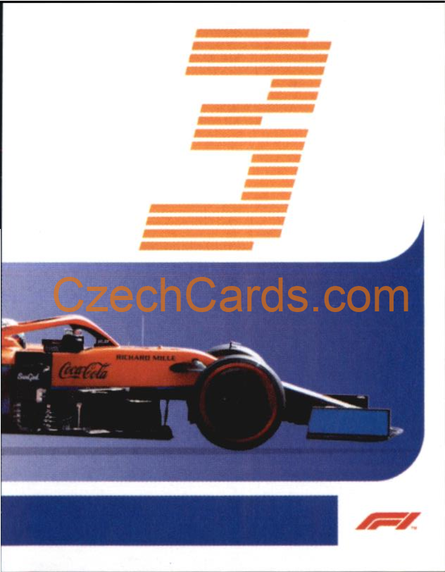 McLaren Daniel Ricciardo 2/2 2021 Topps Formula 1 sticker #68